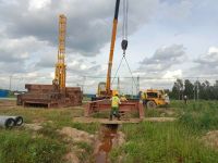 Tiến độ thi công thực tế khi ép cọc tròn D400 cho công trình sát nhà liền kề
