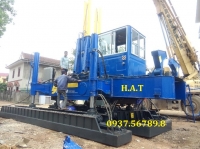 Ép cọc bê tông bằng Robot 150 tấn